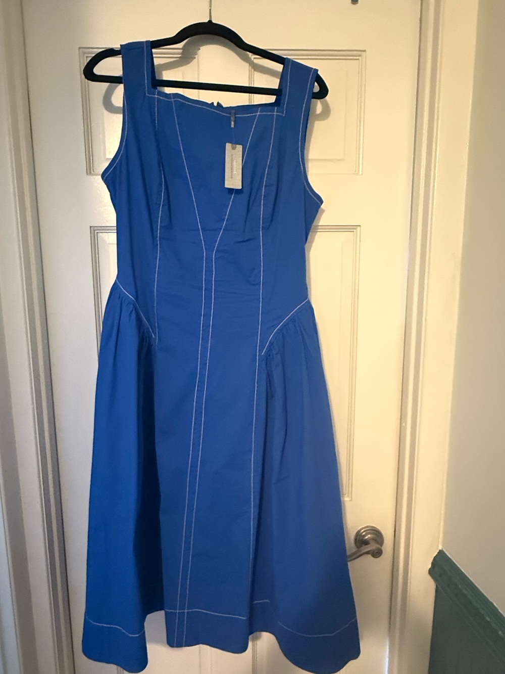 Anthropologie HIGH-NECK SEAMED MIDI DRESS - Picture 2 of 6